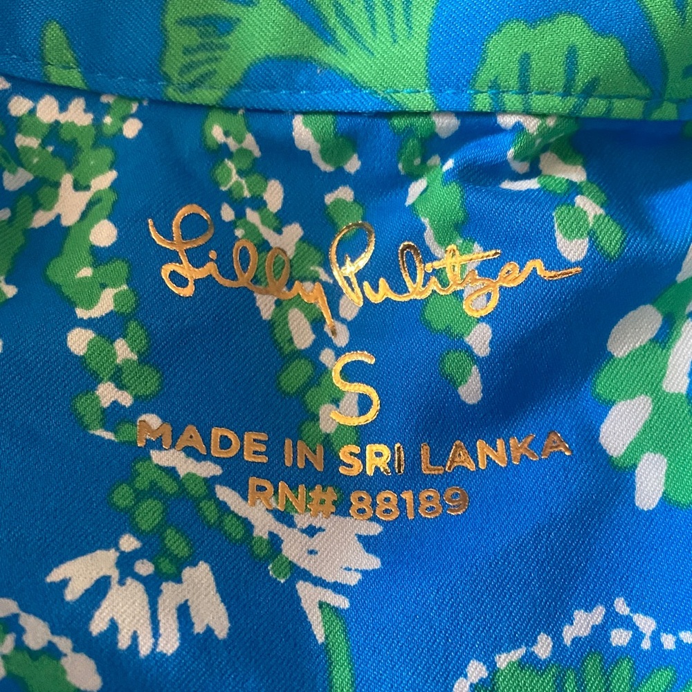 Lilly Pulitzer Blue and green coral reef Print Mini Dress - Picture 4 of 5